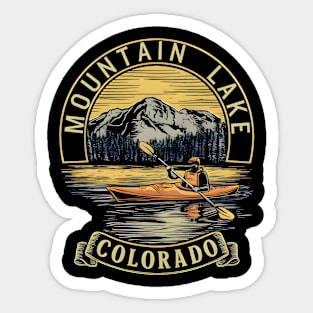 Kayaking-Mountain Lake Colorado Sticker